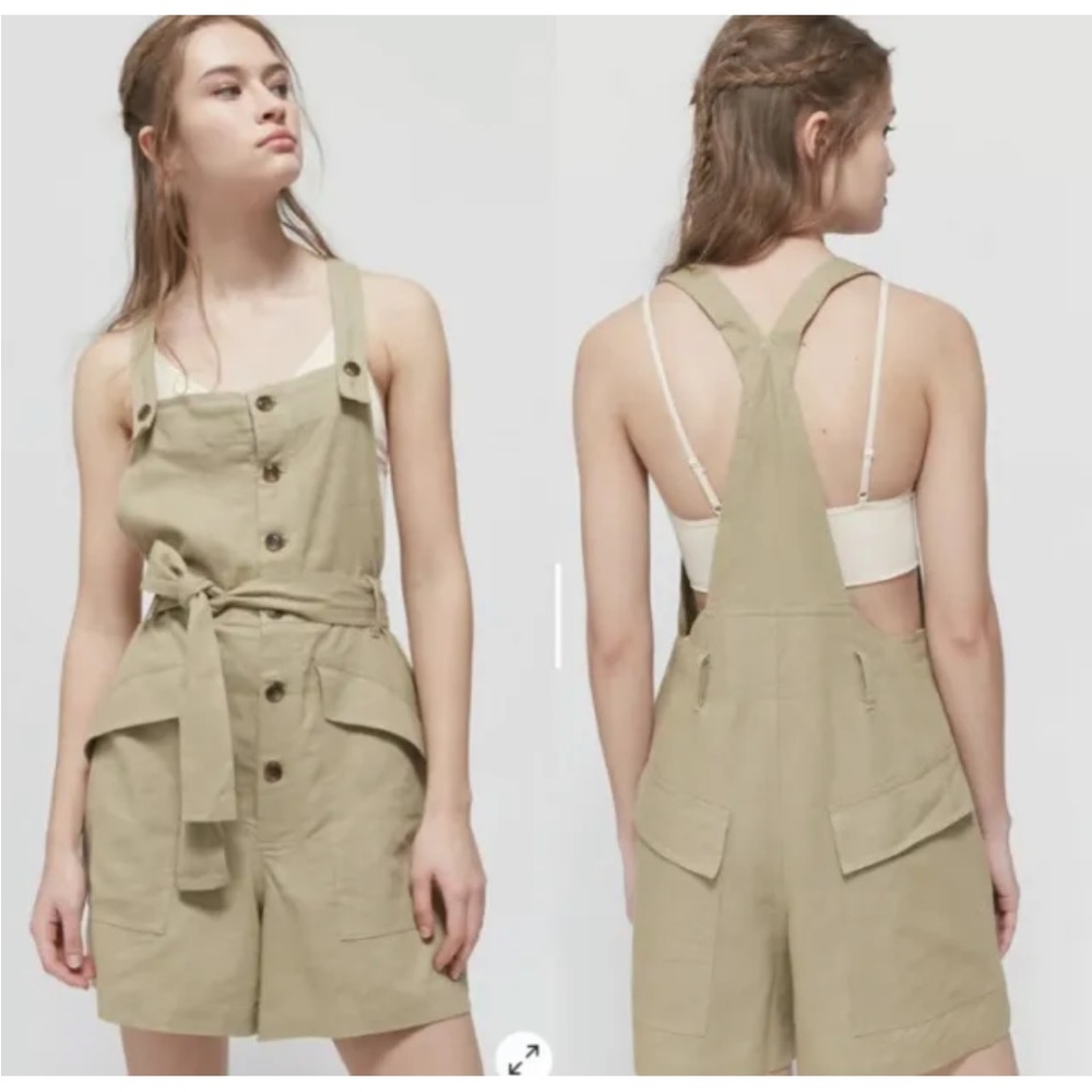 [Price Drop] Urban Outfitters shortall linen overall
